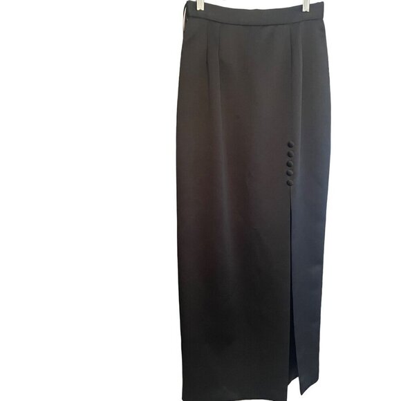 Alex Evenings Vintage womens skirt black size 6 waist 26 Hip 38 long 41 eleg - Picture 4 of 8